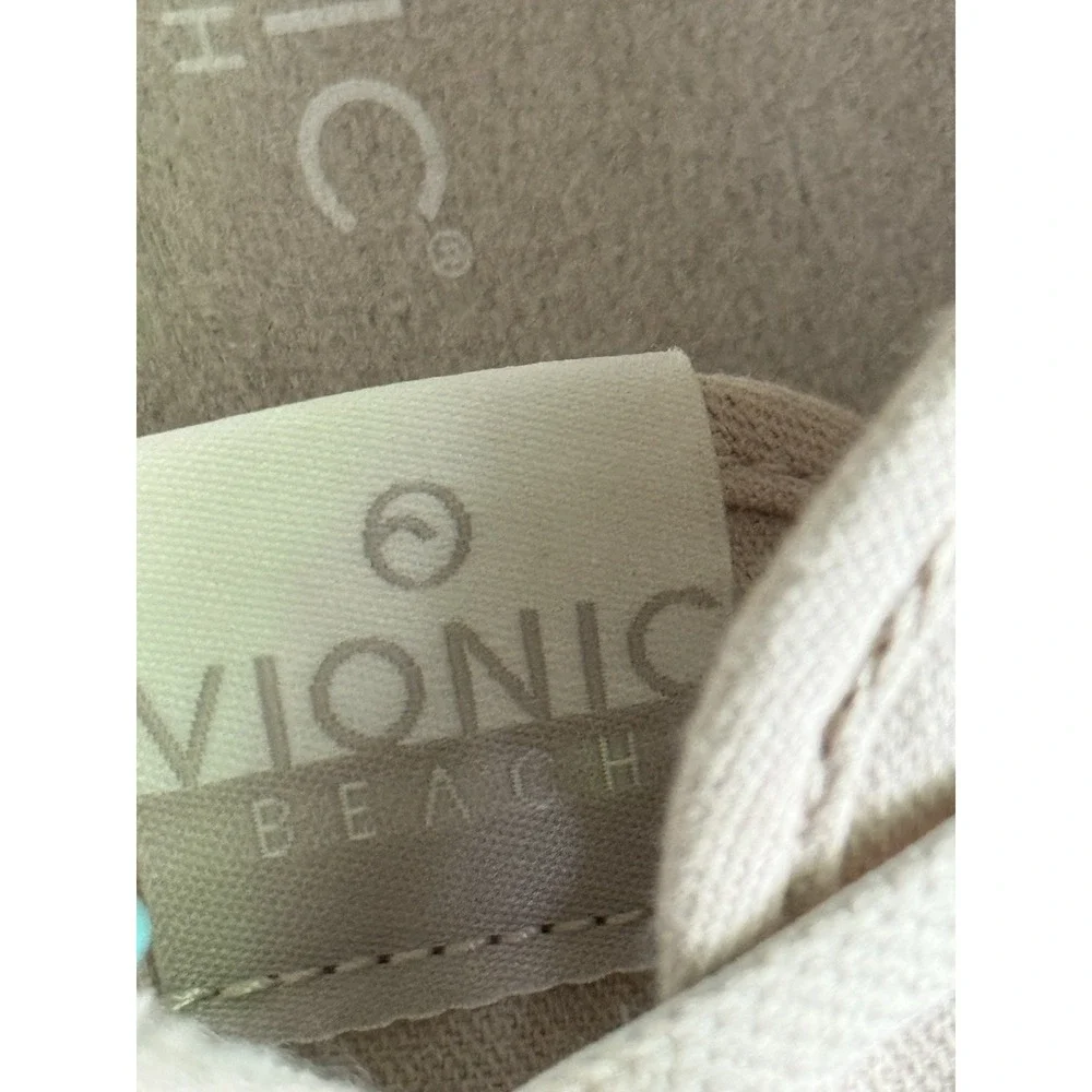 VIONIC Beach Cyan Slip On Sneaker Womens 8 Beige Lace Up Comfort Shoe NWOT - Picture 9 of 10